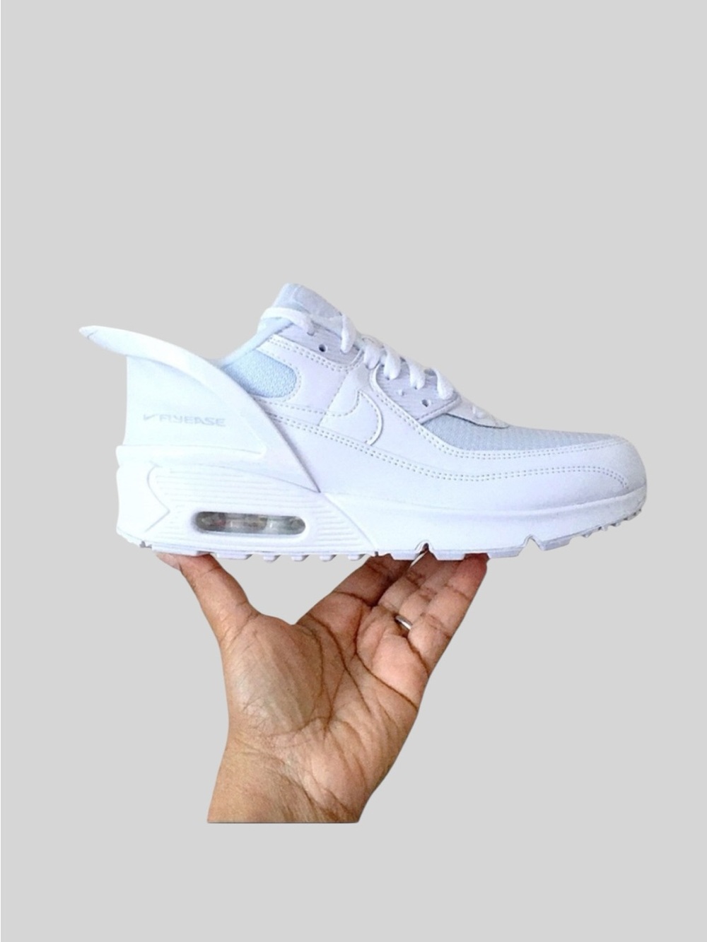 Nike Air Max 90 Flyease White Sneakers Size 7Y / 8.5 Women
